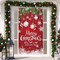 Christmas Door Cover Snowflake Merry Christmas Background Banner Xmas Fabric Door Banner Photography Hanging Cover Photo Booth Props Decorations for House Door Decor, 70.9 x 35.4 Inch